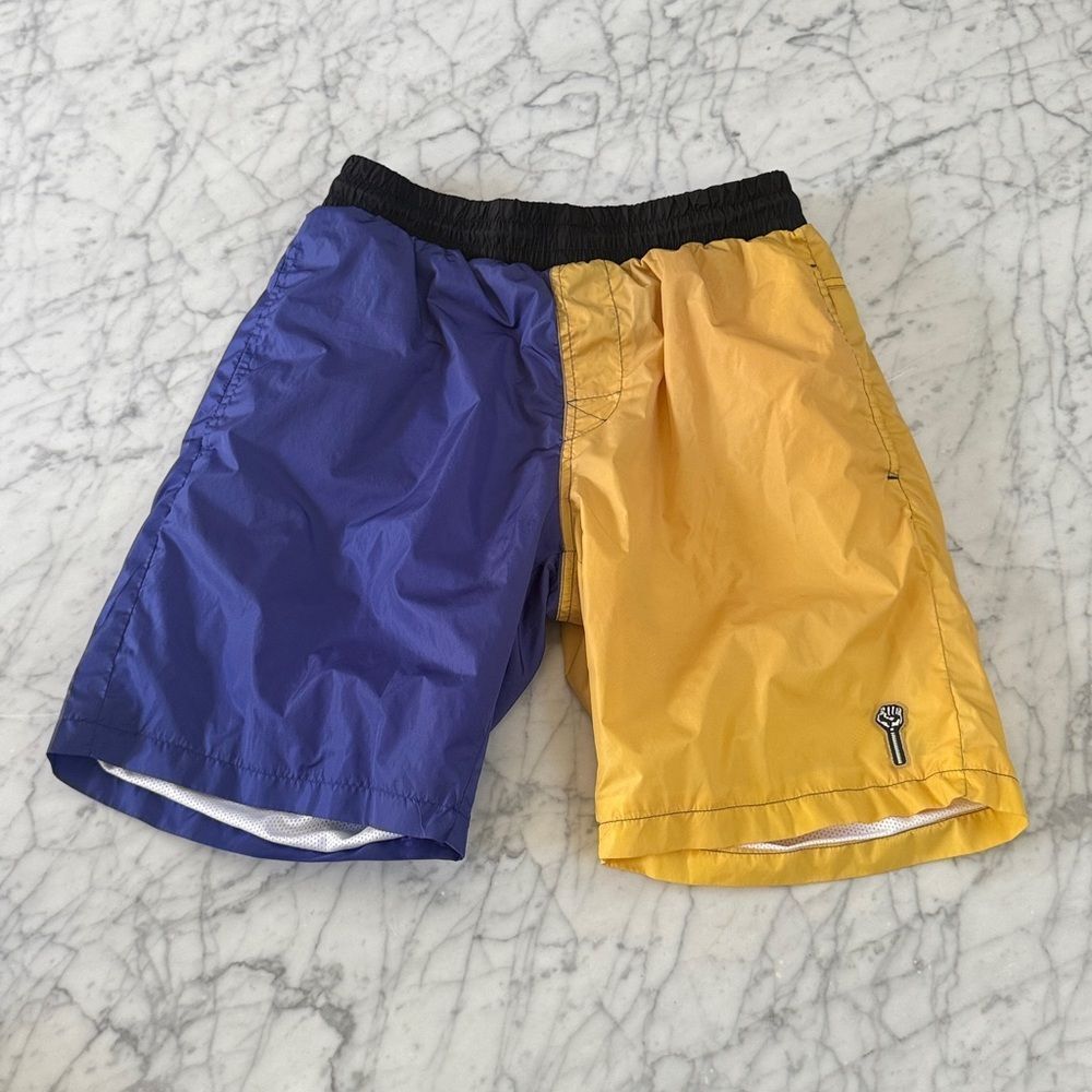 Basketball Shorts Colorblock Drawstring Pockets Elastic Waist Sz L 14/16